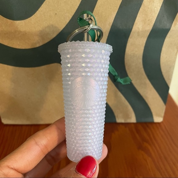 2021 Mini Starbucks Cold Cup Studded Tumbler Key Chain / Christmas Ornamentnt - Picture 3 of 5